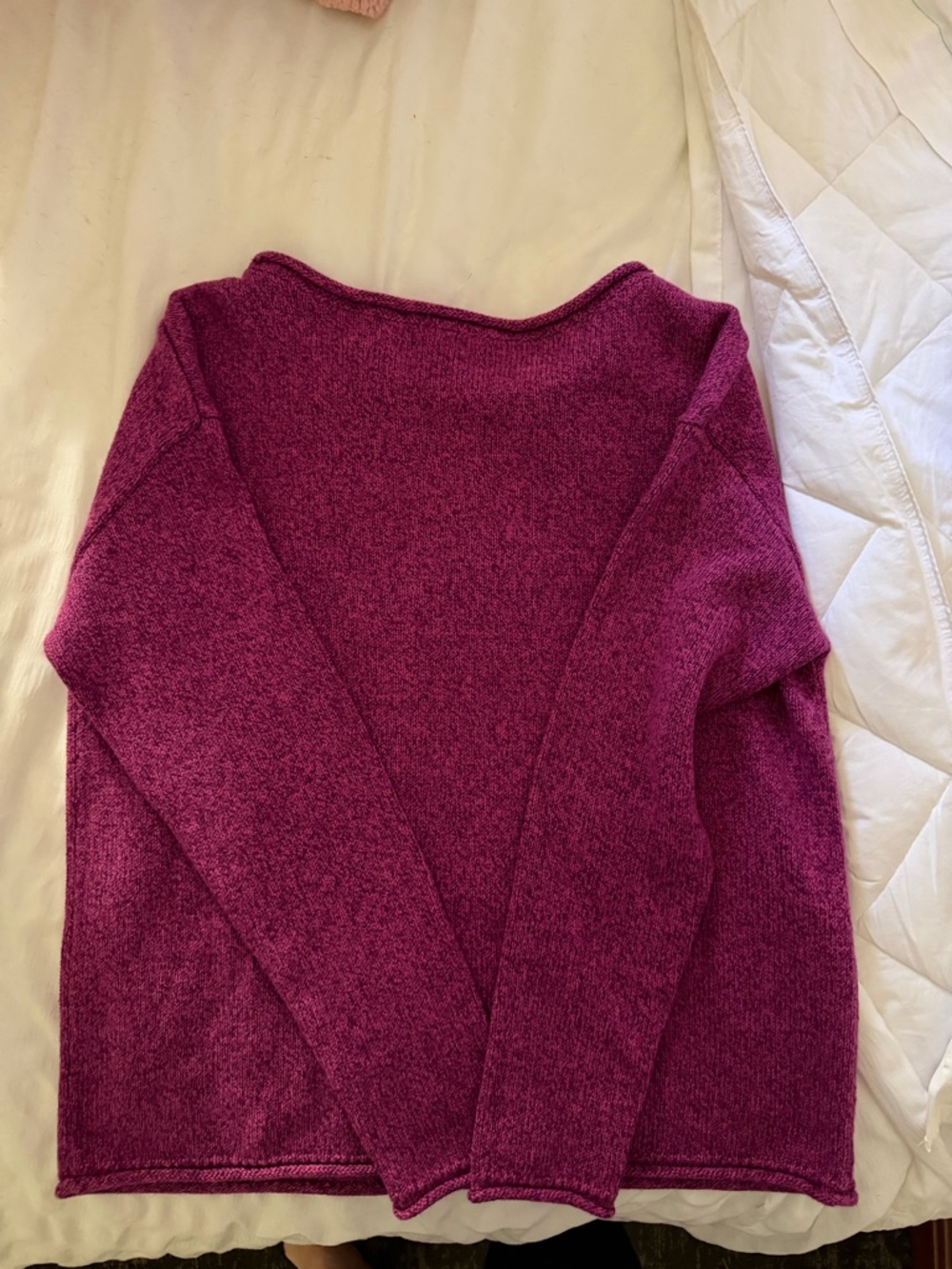Talbots Women's Crewneck Sweater in Raspberry - Picture 2 of 4